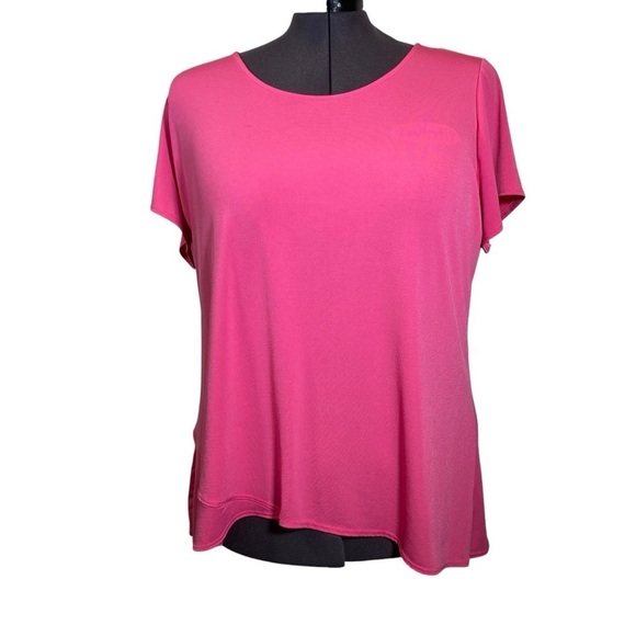 KIM ROGERS CURVY women's plus size 3X lightweight pink short sleeve blouse top - Picture 1 of 8